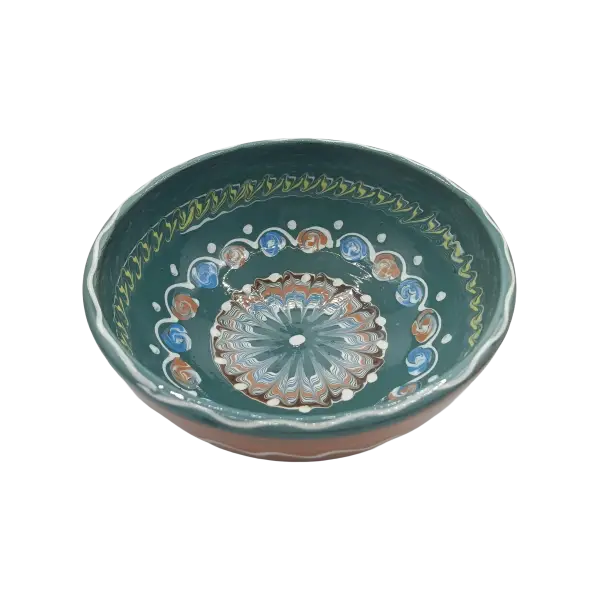 Bol Horezu autentic pictat manual | Ceramica traditionala romaneasca UNESCO (15–17 cm)