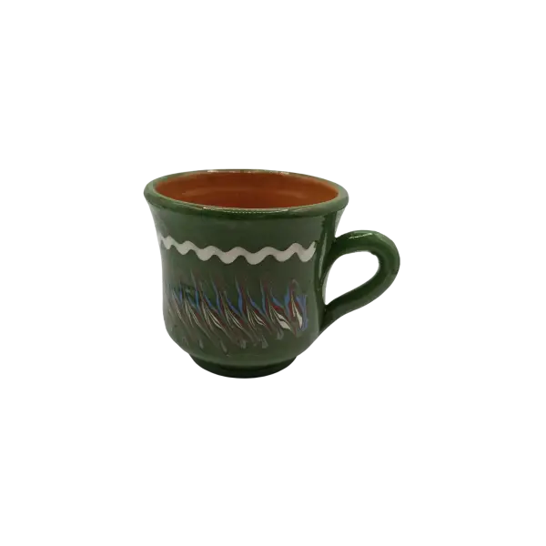 Ceasca cafea Horezu autentica, lucrata si pictata manual | Ceramica traditionala romaneasca | 100 ml