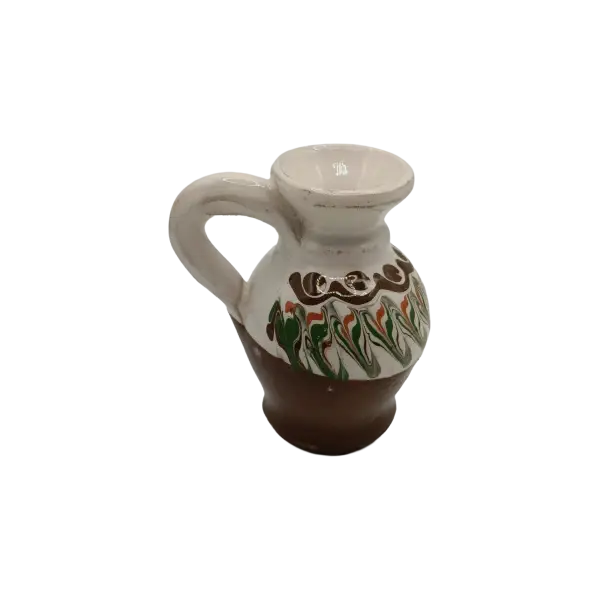 Ceasca de tuica Horezu autentica, lucrata si pictata manual | Ceramica traditionala romaneasca | 50 ml