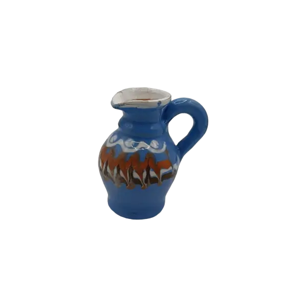 Ceasca de tuica Horezu autentica, lucrata si pictata manual | Ceramica traditionala romaneasca | 50 ml