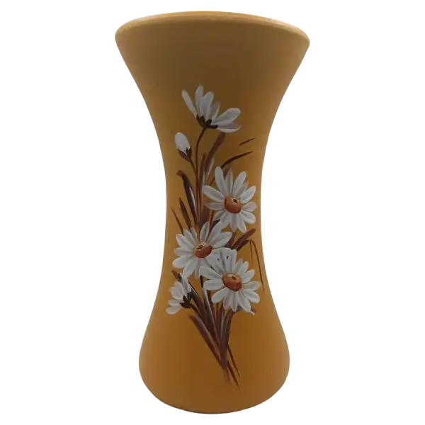 Vaza din ceramica | decor floral traditional autentic UNESCO (21 cm)