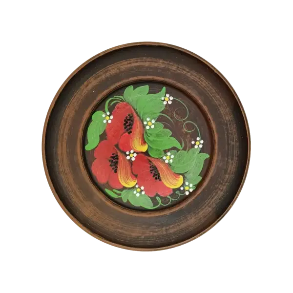 Farfurie ceramica 22 cm model floral | farfurie decorativa rustica eleganta